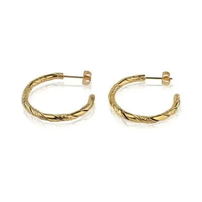 Personality gold C shape earrings