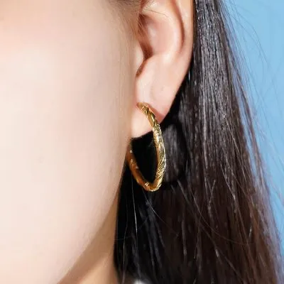 Solid metal wrap earrings for women