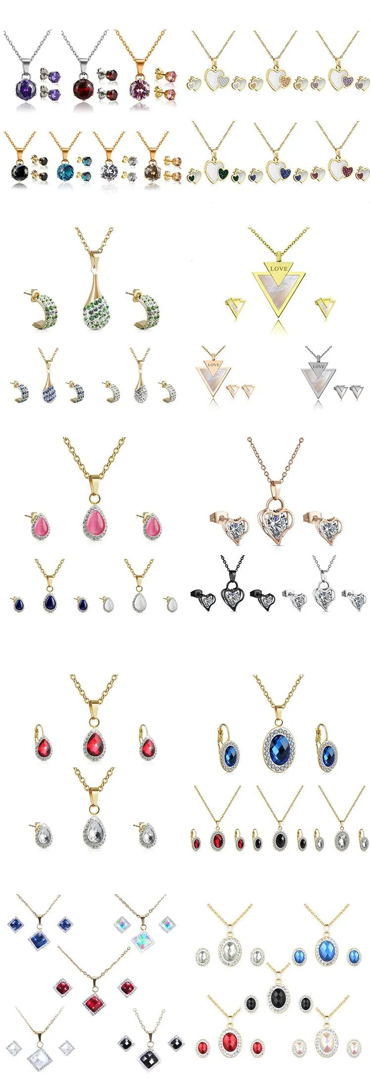 Custom gemstone jewelry sets