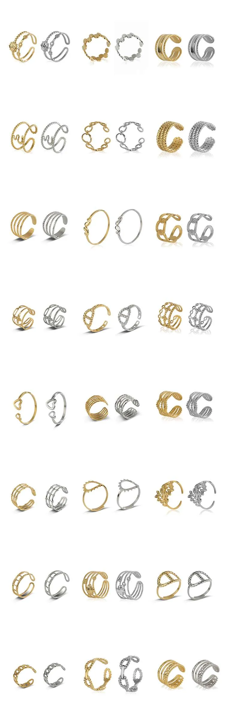 Custom stainless steel couple rings