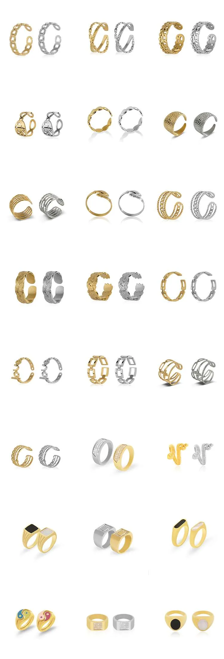 Customized 18k gold couple rings