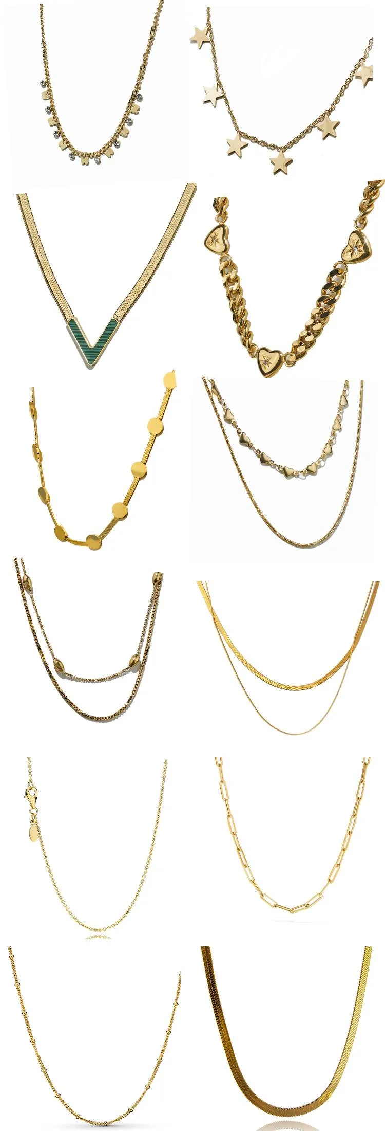 Customized 18k gold necklace for women