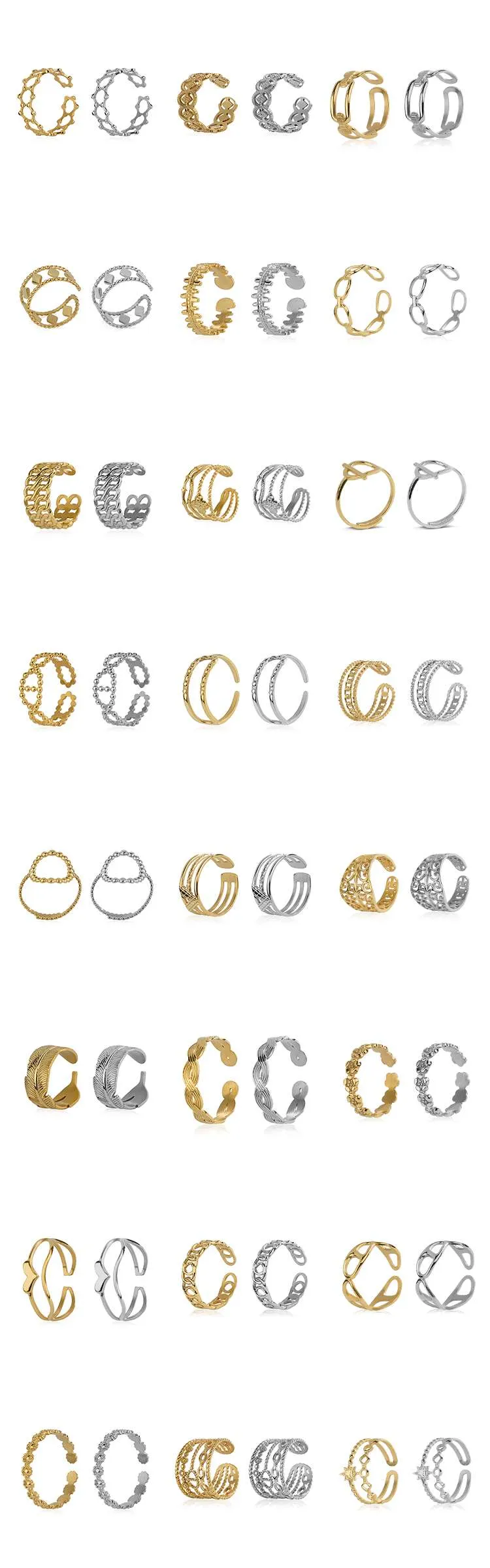 Customized stainless steel couple rings