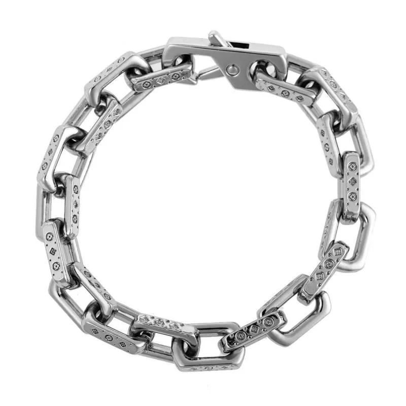 Geometric chunky bracelet for men