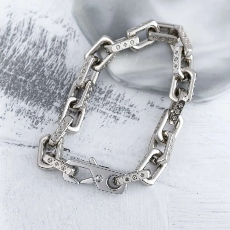 Mens stainless steel cuff bracelet