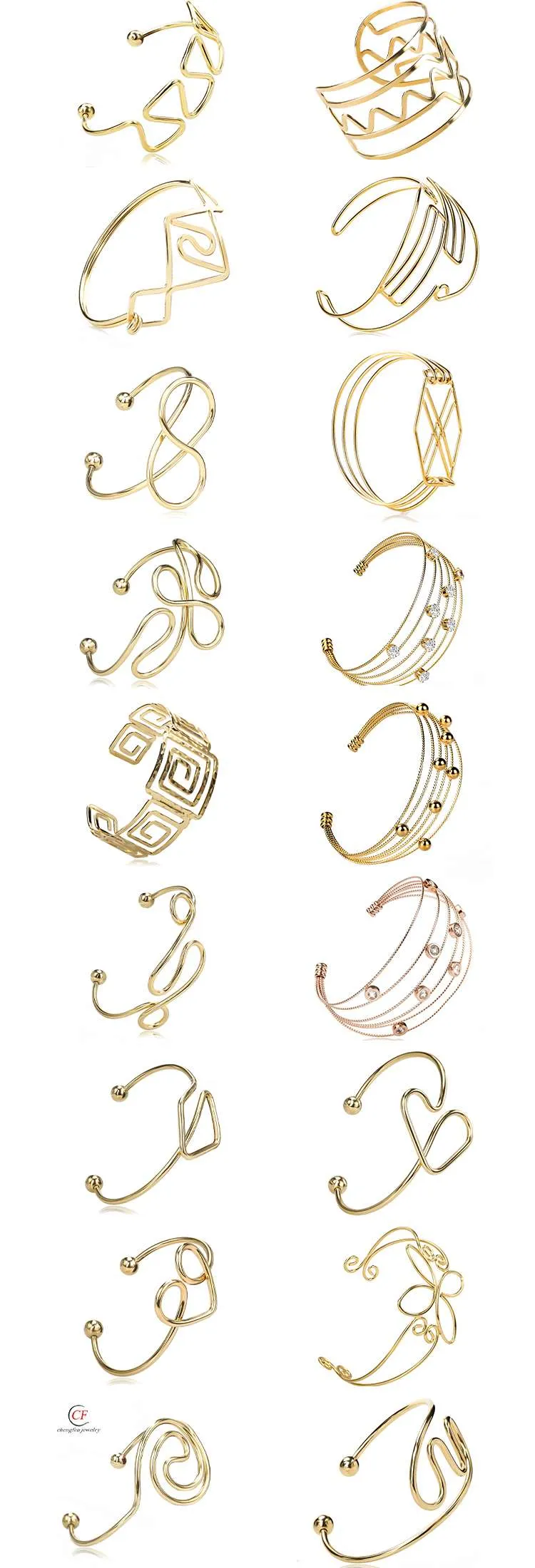 Personalized wide curved bangles