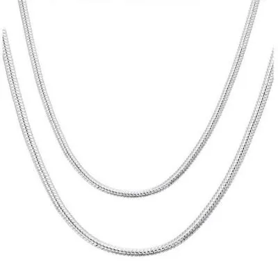 Silver plated chain necklace for men