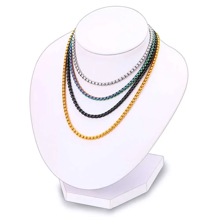 Stainless steel statement necklace
