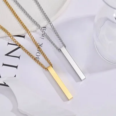 Stainless Steel Stereo Bar Pendant