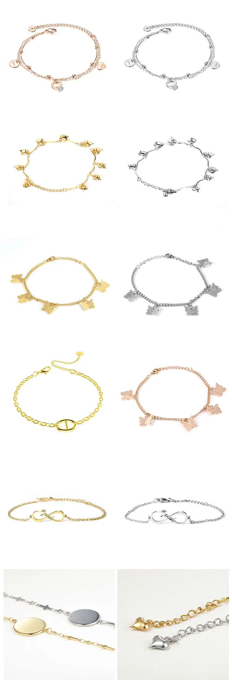 Statement women's anklets