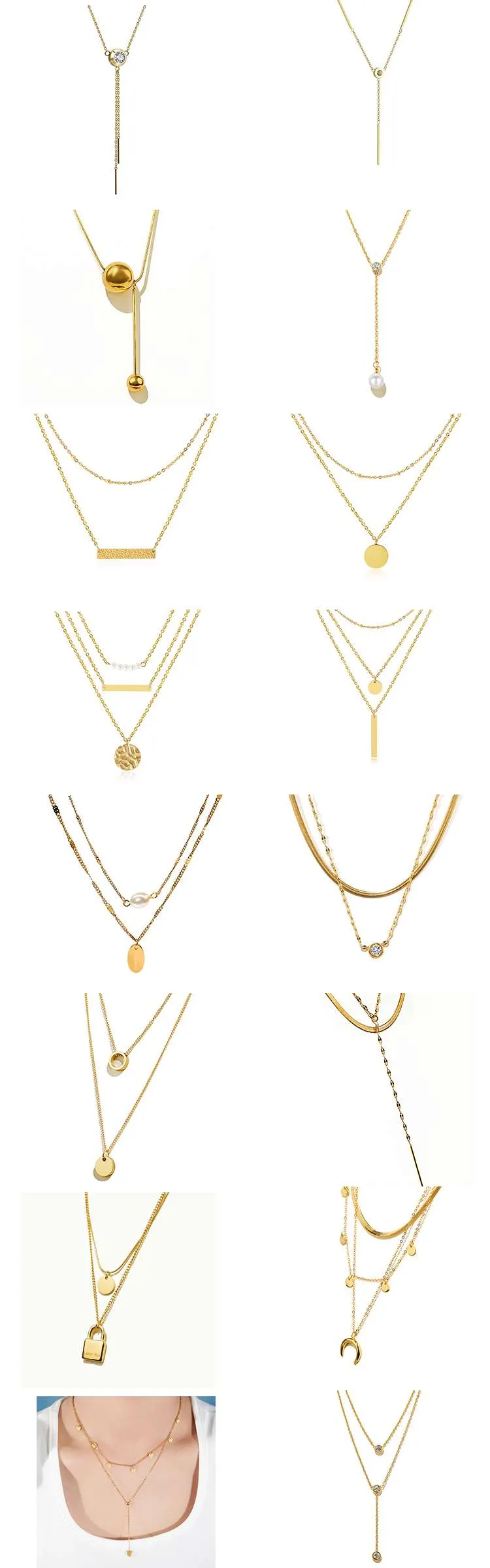 Customized multilayered stainless steel pendants