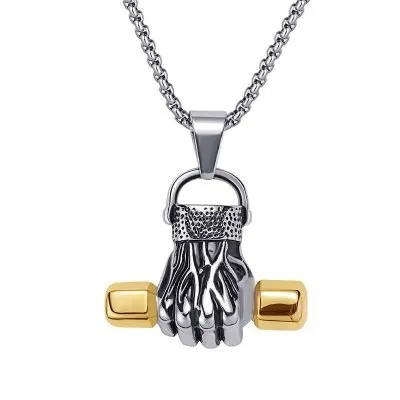 Men's Weightlifting Fitness Dumbbell Steel Pendant