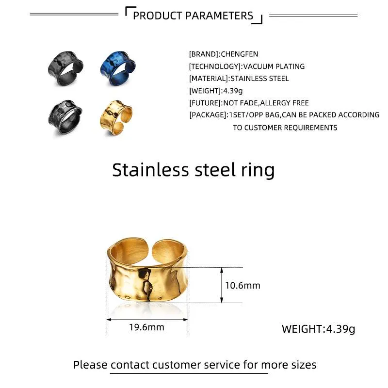 Vintage Hammered Open Ring Specifications