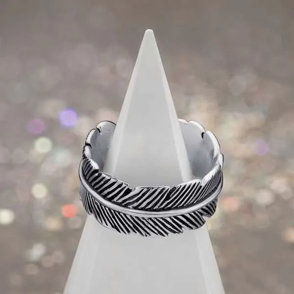 Adjustable Feather Wrap Ring (5)