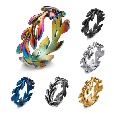 Bohemian Olive Leaf Ring Available in Multiple Colors (2)
