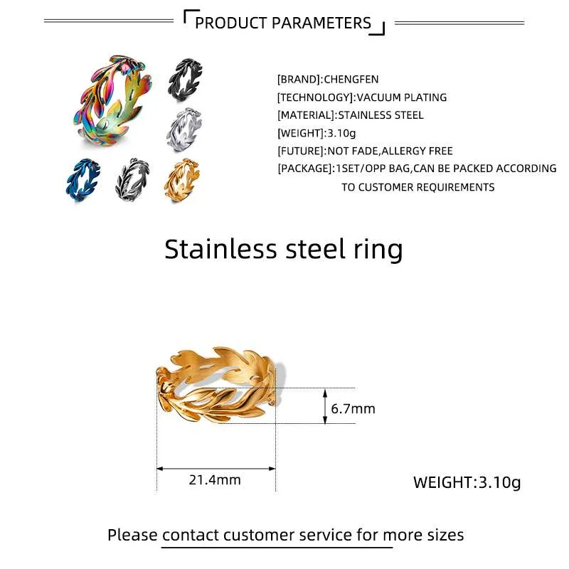 Boho Olive Leaf Ring Specifications