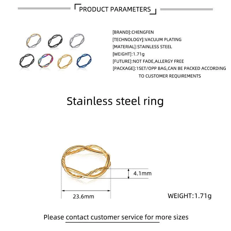 Interlocking Double Band Ring Specifications
