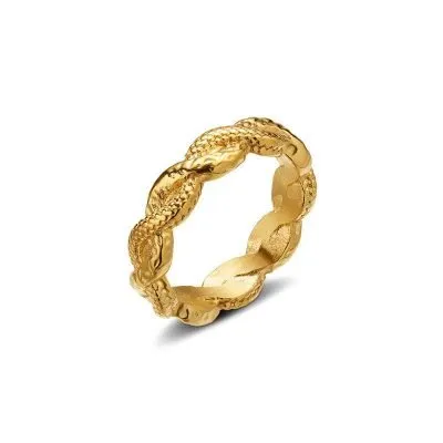 Snake Twisted Rope Interdigitated Ring (2)