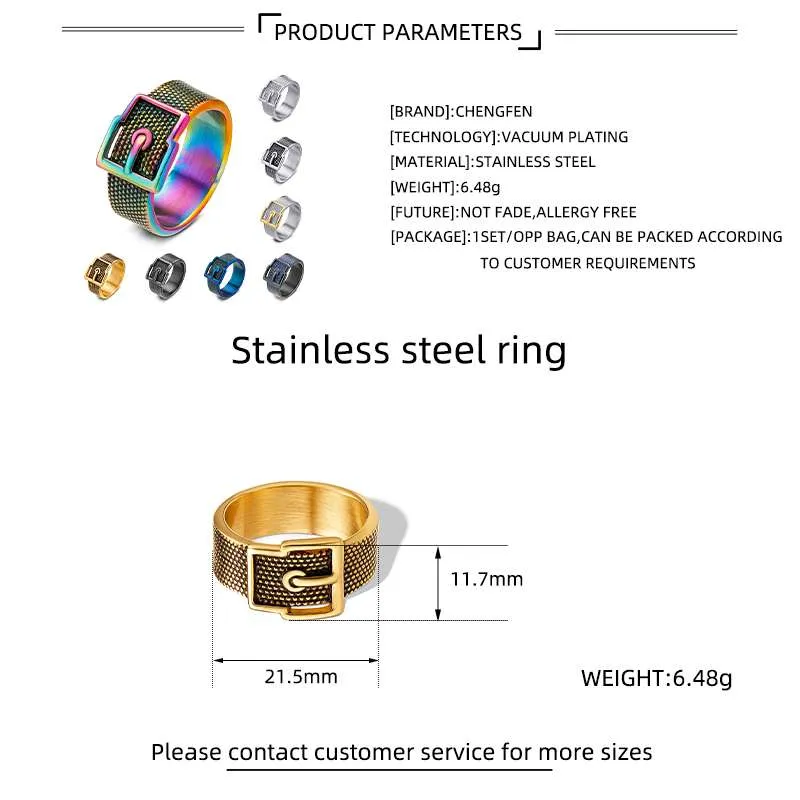 Belt Buckle Ring Specifications