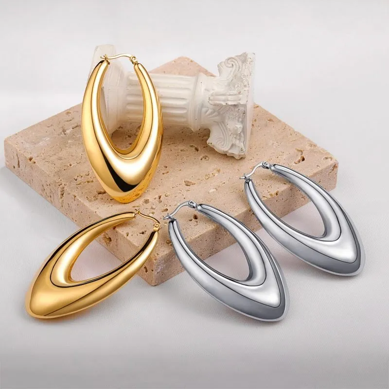 Conical Hollow Stainless Steel Earrings Available in Multiple Colors