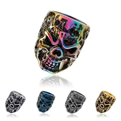 Vintage Demon Skull Ring Multicolor Available (2)
