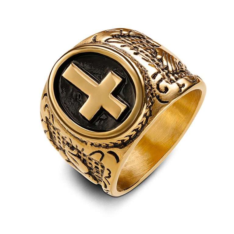Vintage Gothic Cross Ring CF Jewelry