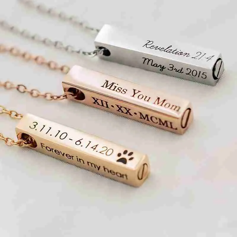 Bar Necklace in Stainless Steel