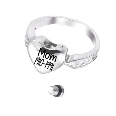 Love Stainless Steel Cremation Ring