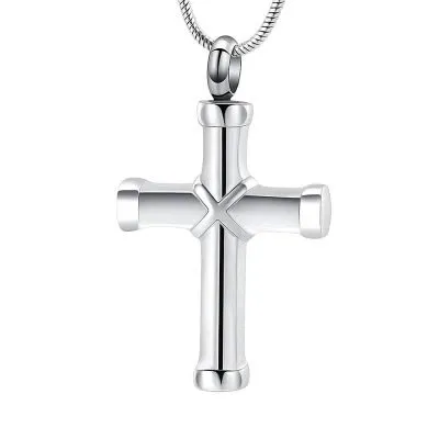 Stainless Steel Cremation Cross Pendant