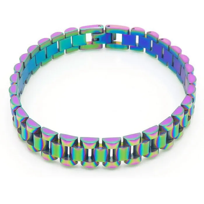260623-1-Custom-Multi-Color-Gold-Plated-Stainless-Steel-Link-Bracelet (5)